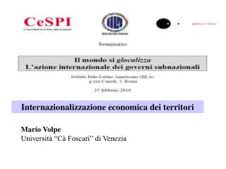 Internazionalizzazione economica dei territori