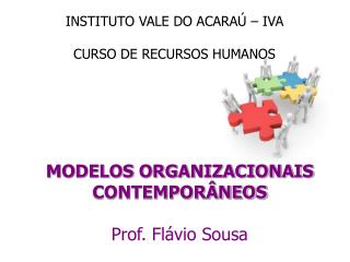 MODELOS ORGANIZACIONAIS CONTEMPORÂNEOS Prof. Flávio Sousa