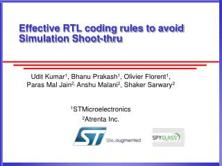 Effective RTL coding rules to avoid Simulation Shoot-thru