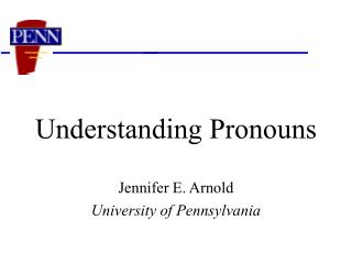 Understanding Pronouns