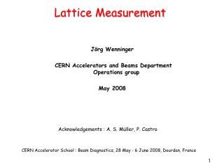 Lattice Measurement