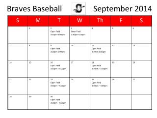 Braves Baseball September 2014