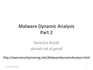 Malware Dynamic Analysis Part 2