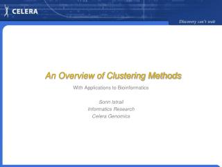 An Overview of Clustering Methods