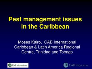 Pest management issues in the Caribbean