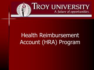 Health Reimbursement Account (HRA) Program
