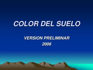 COLOR DEL SUELO