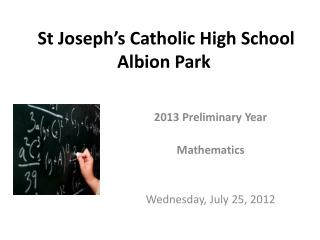 St Joseph ’ s Catholic High School Albion Park