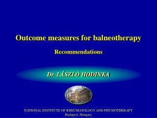 Outcome measures for balneotherapy