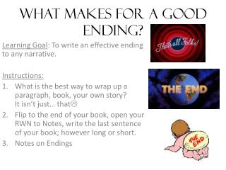 What makes for a good ending?