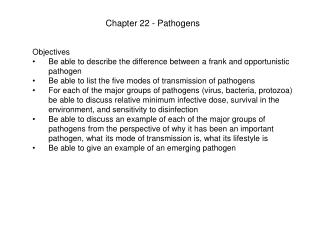 Chapter 22 - Pathogens