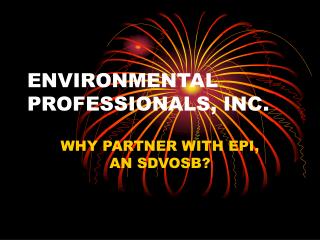 ENVIRONMENTAL PROFESSIONALS, INC.