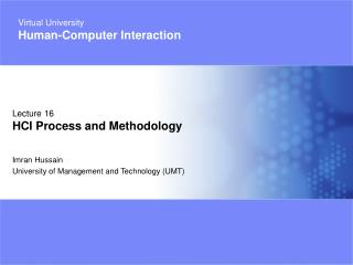 Imran Hussain University of Management and Technology (UMT)