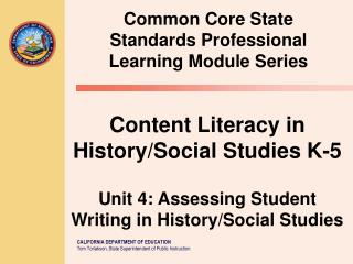 Common Core State Standards Professional Learning Module Series