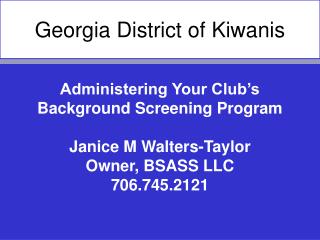 Georgia District of Kiwanis