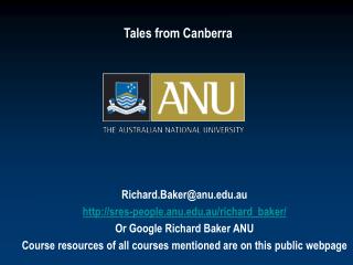 Tales from Canberra