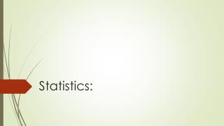 Statistics: