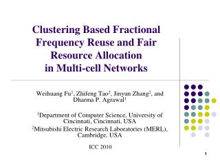 Clustering Based Fractional Frequency Reuse and Fair Resource Allocation in Multi-cell Networks