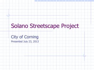 Solano Streetscape Project