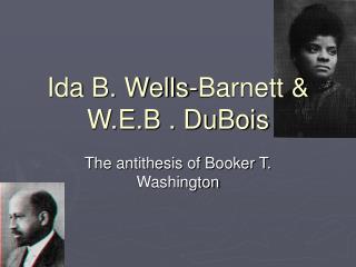 Ida B. Wells-Barnett &amp; W.E.B . DuBois