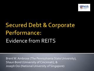 Secured Debt &amp; Corporate Performance: