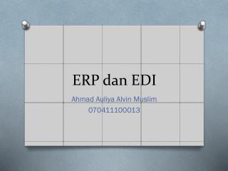 ERP dan EDI