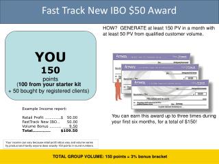 Fast Track New IBO $50 Award