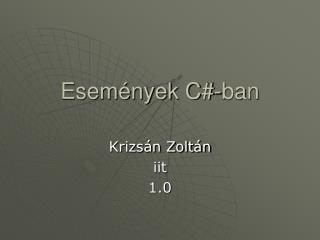 Események C#-ban