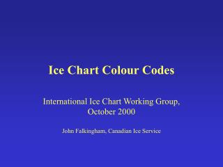 Ice Chart Colour Codes