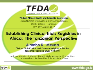Establishing Clinical Trials Registries in Africa: The Tanzanian Perspecti ve