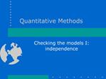 Quantitative Methods