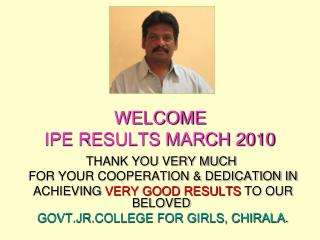 WELCOME IPE RESULTS MARCH 2010