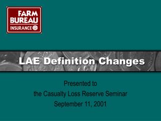 LAE Definition Changes