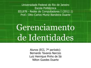 Gerenciamento de Identidades