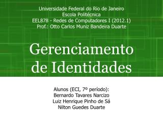 Gerenciamento de Identidades