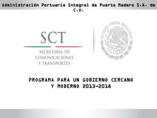 PROGRAMA PARA UN GOBIERNO CERCANO Y MODERNO 2013-2018