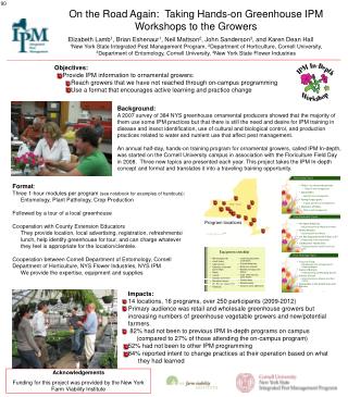 On the Road Again: Taking Hands-on Greenhouse IPM Workshops to the Growers