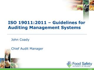 ISO 19011:2011 – Guidelines for Auditing Management Systems