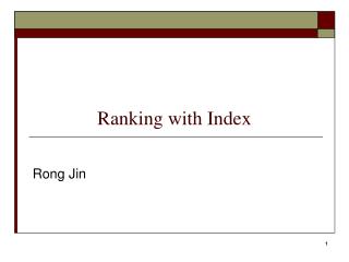 Ranking with Index