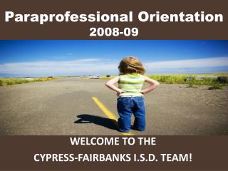 Paraprofessional Orientation 2008-09
