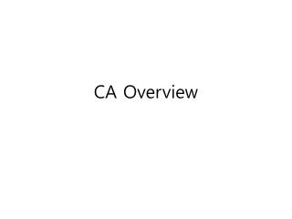 CA Overview