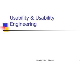 Usability & Usability Engineering