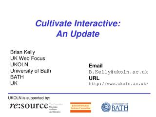 Cultivate Interactive: An Update