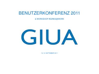 BENUTZERKONFERENZ 2011