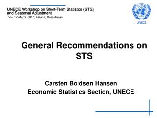 General Recommendations on STS