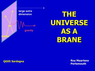 THE UNIVERSE AS A BRANE