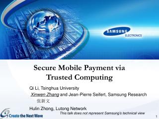 Secure Mobile Payment via Trusted Computing