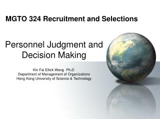 MGTO 324 Recruitment and Selections