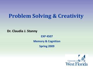 Problem Solving &amp; Creativity
