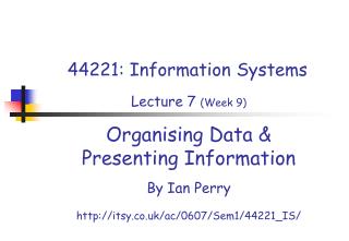 44221: Information Systems